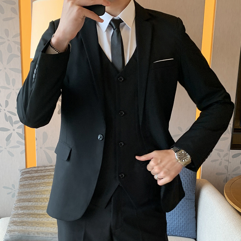 Primavera y otoño nuevo pequeño traje de estilo coreano de los hombres traje slim fit hombres jóvenes más tamaño traje chaqueta tendencia de negocios