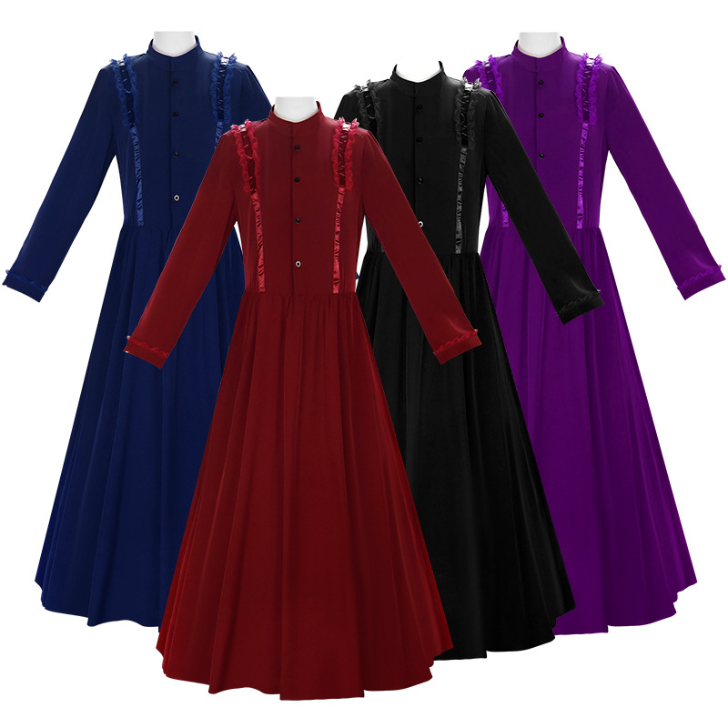 Cross-Border New Gothic Victoria Era Ladies Dress Queen Masquerade Dress Factory Ready Stock