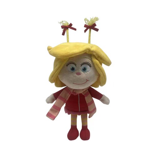 Heat transfer Christmas Grinch plush toy green Grinch children's cartoon figurine doll