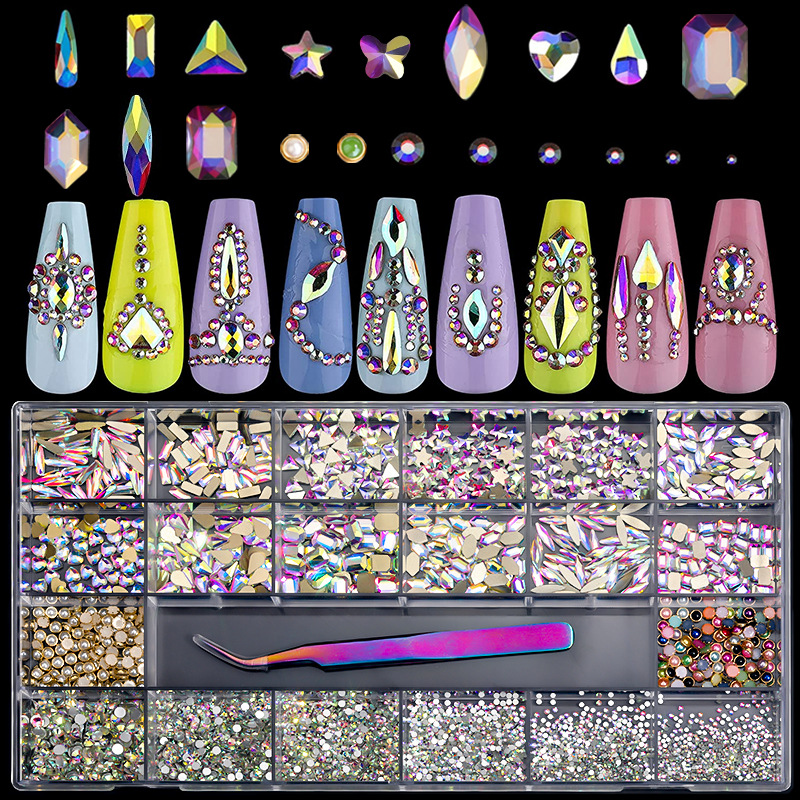 glass mixed nail polish for manicure