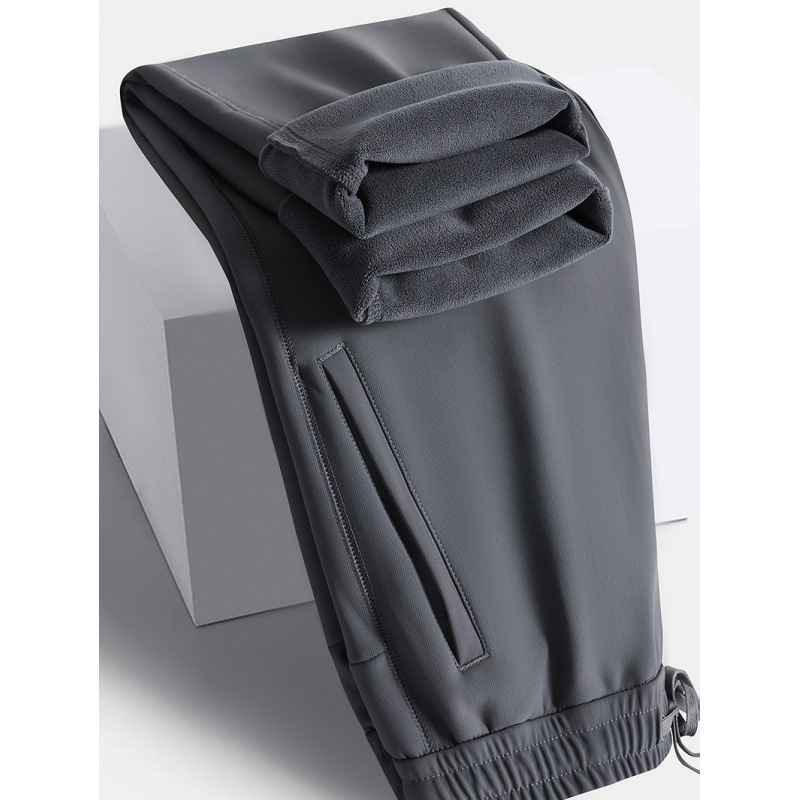 Pantalones al aire libre para hombres rectos pantalones de invierno ocio calentamiento transpirable infrarrojo lejano calentamiento pantalones deportivos de lana