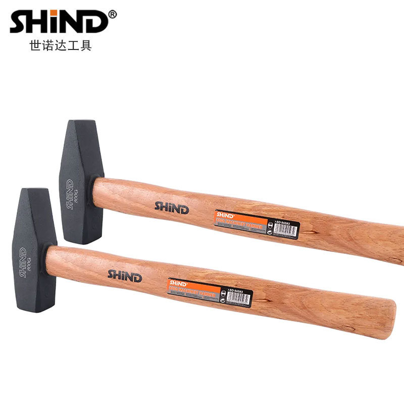 跨境榔头砸墙家用钳工锤长柄木柄防震锤子批发大锤汽修电工工具