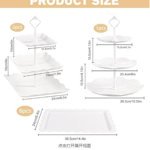 Estilo nórdico soporte de postre multi-capa soporte de la torta de la sala de estar mesa de café merienda plato Plato de frutas combinación merienda Candy soporte de exhibición