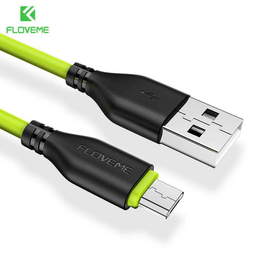 Floveme TPE cavo di ricarica per casa e ufficio per telefono cellulare 2.2A 30 cm 100 cm micro interfaccia_voghion.com