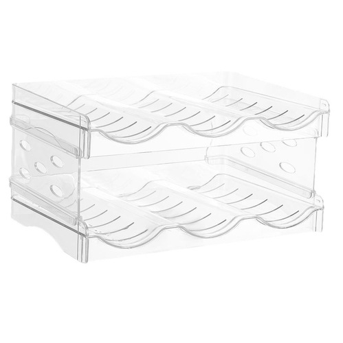 New cross-border PET transparent wine rack, water cup, drink, stackable storage rack, multi-functional folding household storage