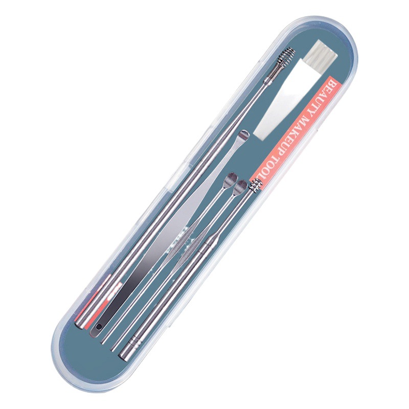 Pick de oreja de acero inoxidable Juego de 6 piezas Pick de oreja Pick herramienta de selección de oreja de resorte espiral portátil artefacto de limpieza de oreja