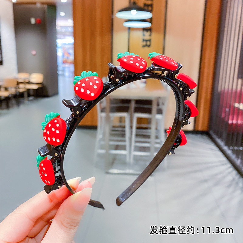 漫画子供用ヘアバンドヘアピンベビープレスヘアヘッドバンド編組ヘアピン女の子かわいいヘアアクセサリー頭飾り|undefined