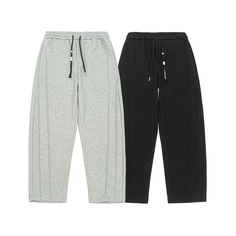 Urban Essentials 2026 Spring Deconstructed Plus Size Men's Pants with Three-Dimensional Stitching and Draped Wide-Leg Design Casual Long Pants