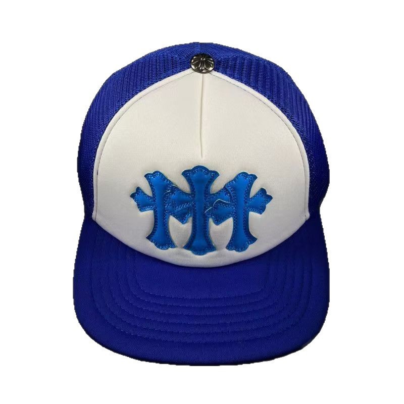 Sombrero para el sol CH Cro de verano para parejas nuevas de moda americana, sombrero de hip-hop de ala plana bordado a la moda ~ sombrero de malla de béisbol