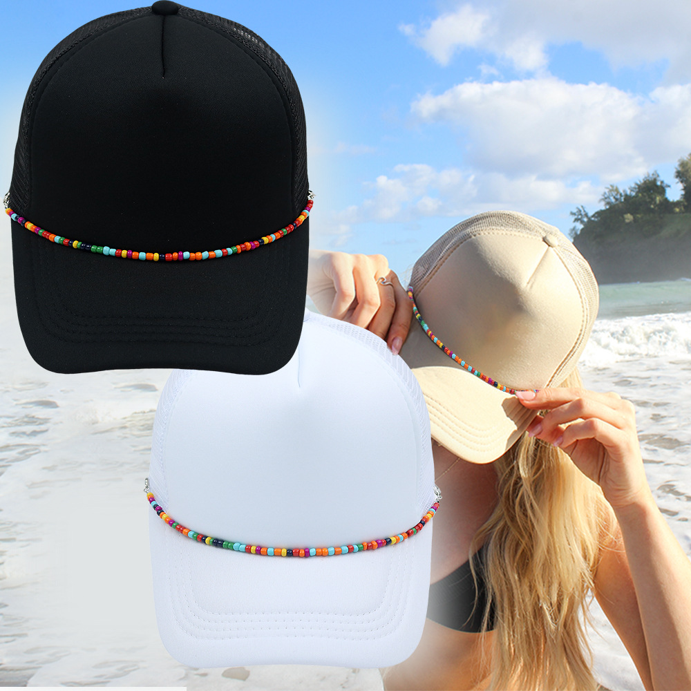 Cross-border DIY baseball cap color chain truck driver cap summer beach net cap can be fixed printed embroidered hat