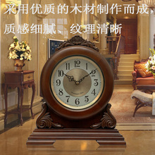 实木台钟 欧式钟表时钟复古仿古典木制客厅座钟西敏音乐T1119