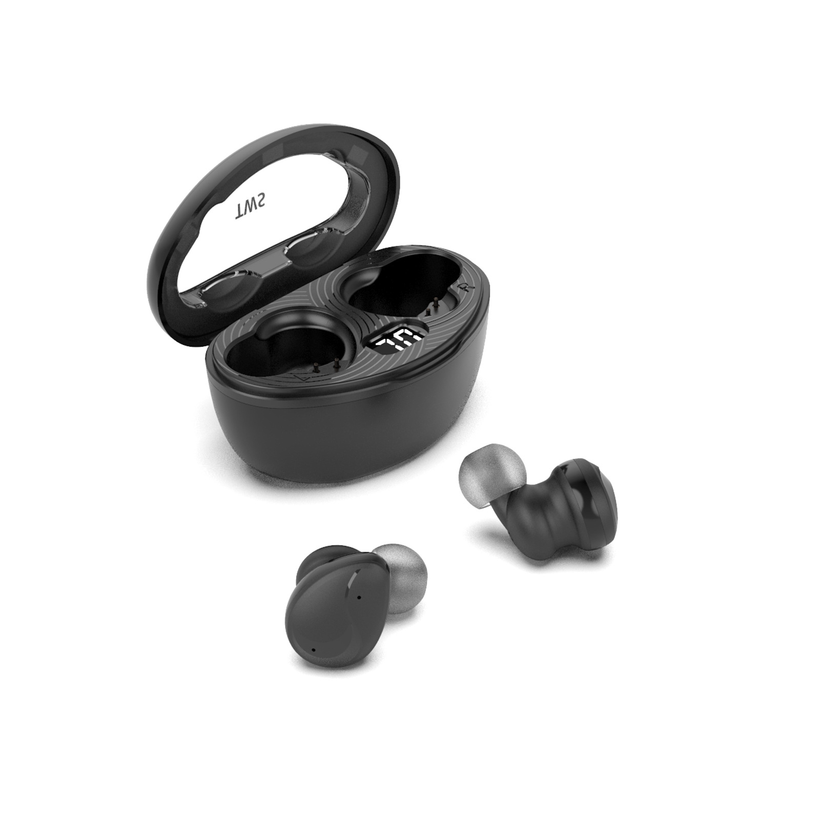 Doble reducción de ruido del micrófono mini Real Wireless Bluetooth headset Pantalla de energía ENC auriculares Bluetooth estéreo auriculares Bluetooth