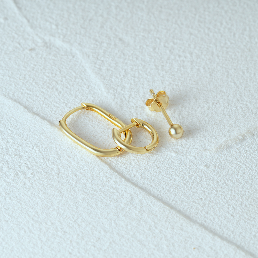 5g Weight 925 Sterling Silver Ear Needle Material December Birthstone Turquoise, Zircon Inlay Material Earrings Classification 3 Pieces Set Quantity Holiday, Daily Occasion 925 Sterling Silver Material Geometric Pattern Women's Gender Plating, Inlay Design Simple Style Style 3 Pieces Set 925 Sterling Silver Turquoise Zircon Geometric Earrings 25