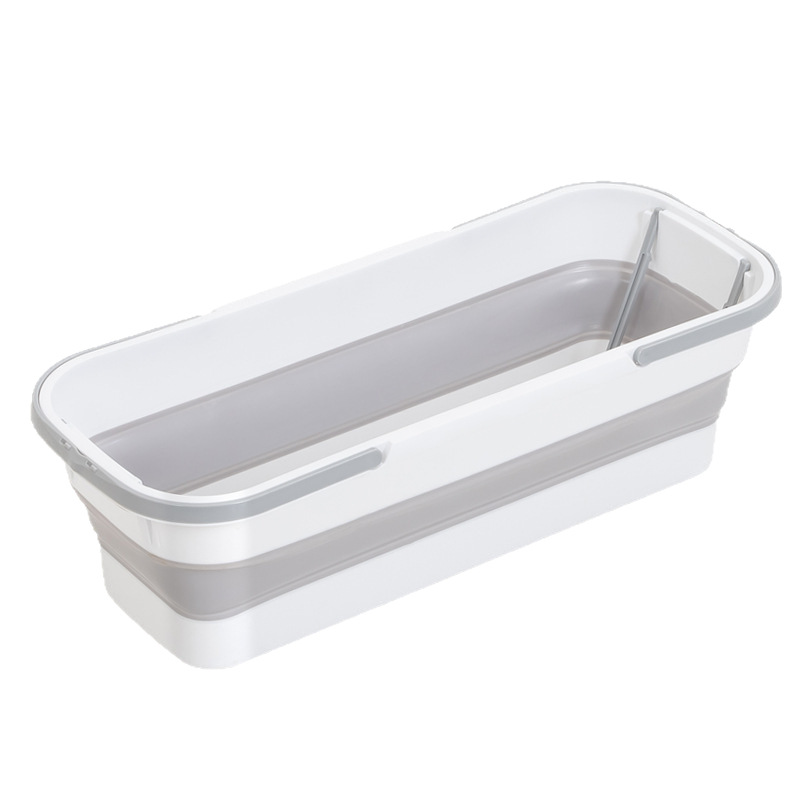 Nuevo casero plegable cubo de trapeador grande cubo de agua con ruedas de trapeador portátil rectangular cuenca de trapeador