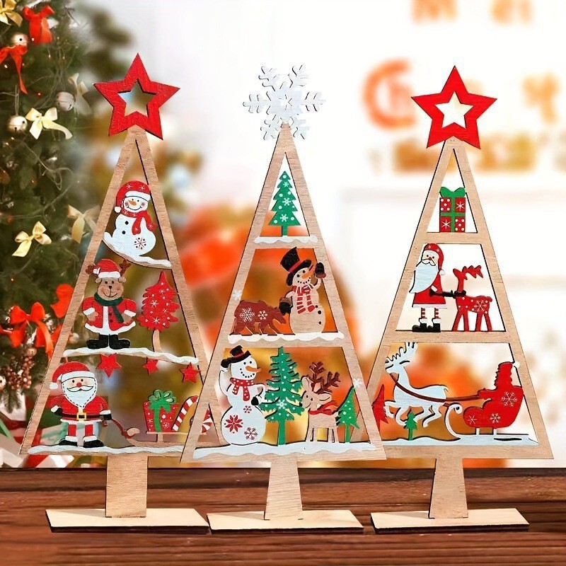 Cross-Border Amazon Christmas Decorations Creative Wooden Crafts DIY Christmas Tree Home Decoration Items Ornaments Cross-Border Amazon Christmas Decorations Creative Wooden Crafts DIY Christmas Tree Home Decoration Items Ornaments