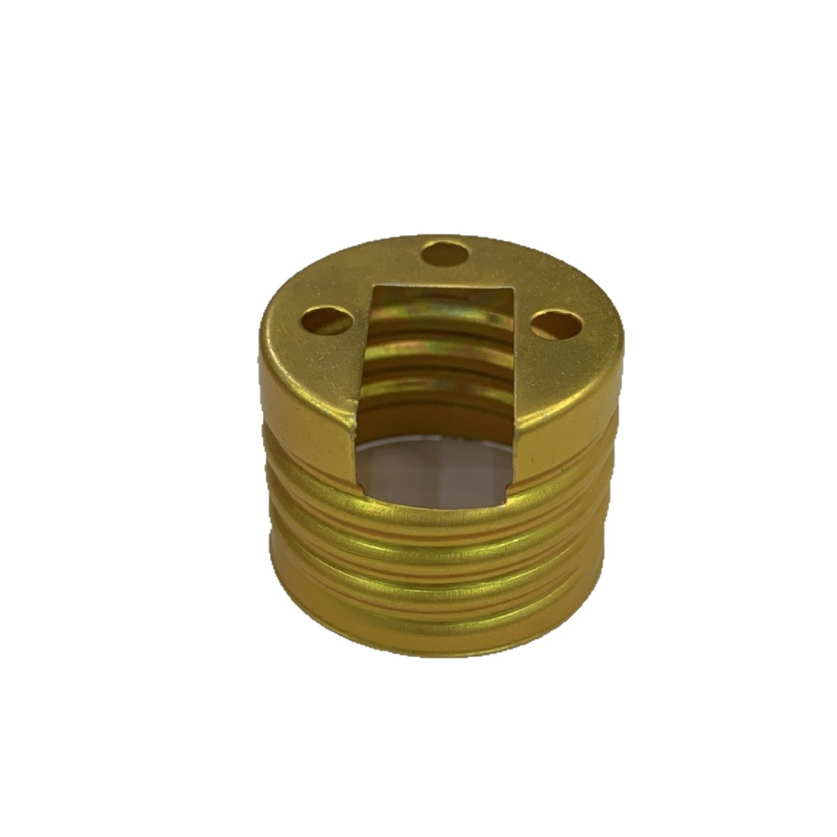Anillo de lámpara de tornillo de aluminio amarillo portalámparas de tres orificios accesorios de portalámparas accesorios de bombilla portalámparas al por mayor