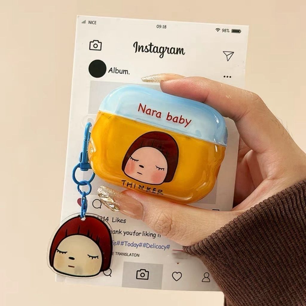 Caricatura Nara Meizhi AirPods Pro3 AirPods 4 generación 5 generación Apple auriculares Bluetooth image 1