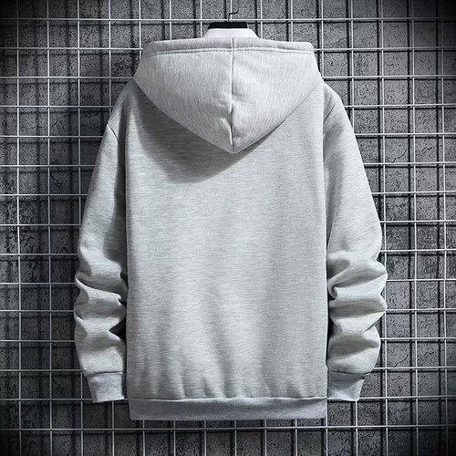 Men's Autumn Trendy Brand Ins Hooded Sweater Coat | Plus-Size, Loose-Fit, Casual Jacket for Oversized Figures