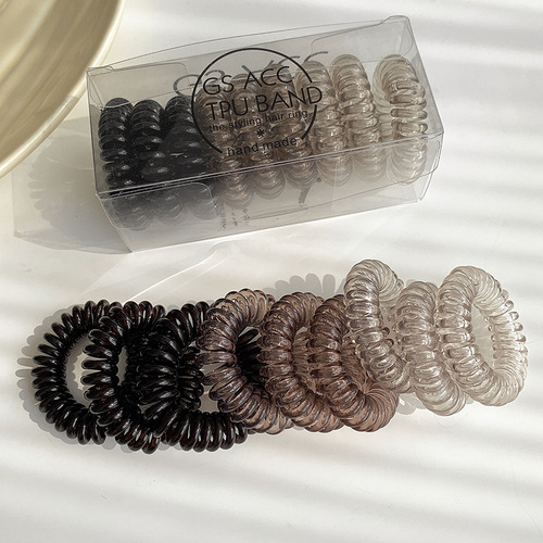 Telephone cord hair tie for women in summer without leaving a trace of hair elastic band Internet celebrity ponytail headband simple temperament hair rope headwear