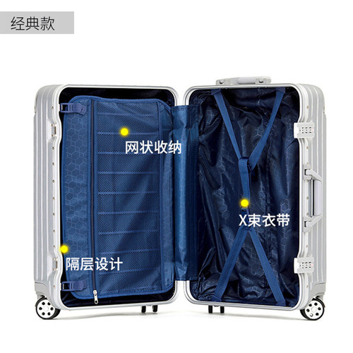 Travel Luggage with Swivel Wheels, 20-inch Check-in Suitcase, Rolling Suitcase with Handle, Male and Female Password Case, Travel Bag