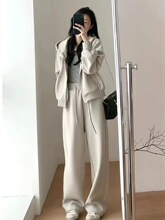 运动套装女秋季学生韩版宽松显瘦时尚网红卫衣休闲两件套跑步服潮