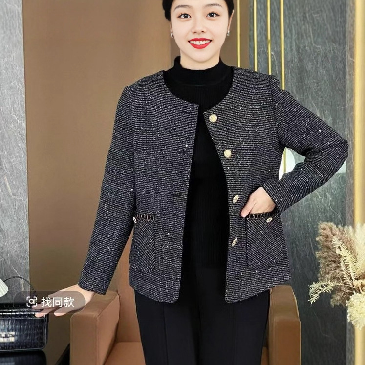 一件代发直播爆款新小香风外套女2025春秋季新款时尚显瘦减龄上衣|undefined