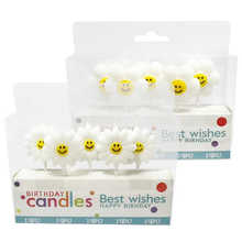 笑脸花朵蜡烛蛋糕装饰插件 ins风卡通可爱太阳花雏菊生日烘焙装扮