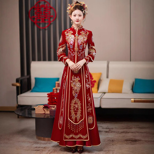 Xiuhe Dress Wedding Dress 2024 Bride's Wedding Chinese Style Wedding Dress Wedding Dress Wedding Toast Petite Show and Dragon and Phoenix Jacket