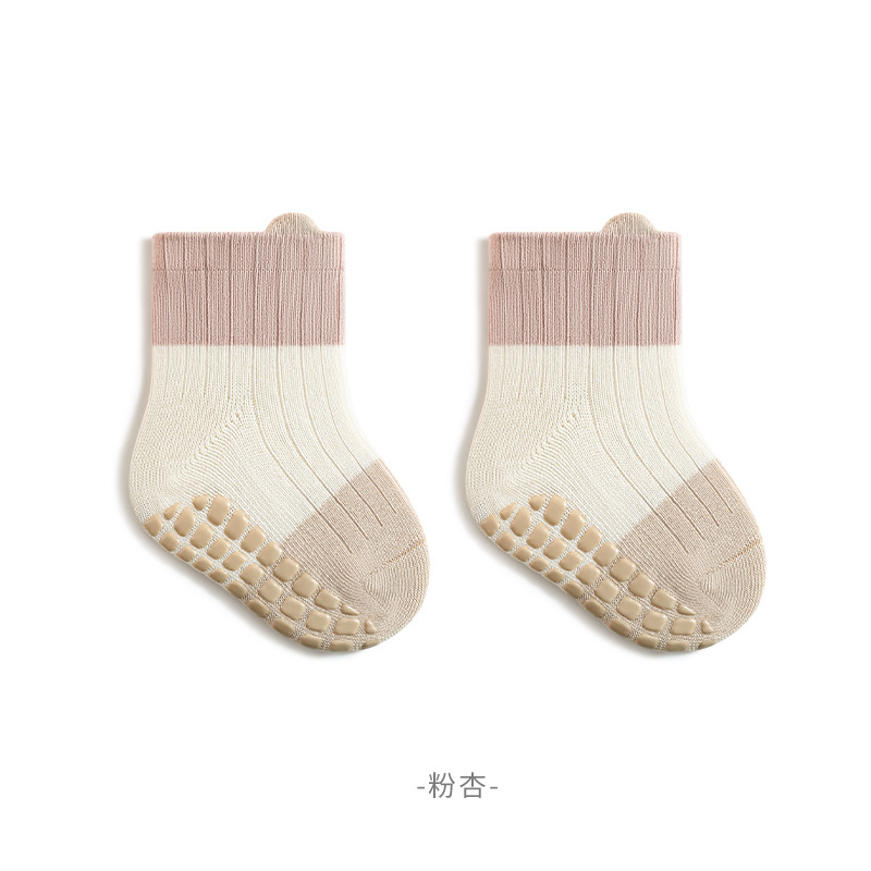 Calcetines de piso para bebés primavera y otoño sin hueso interior antideslizante frío para niños y niñas, educación temprana para bebés calcetines de pegamento de fondo completo para niños pequeños