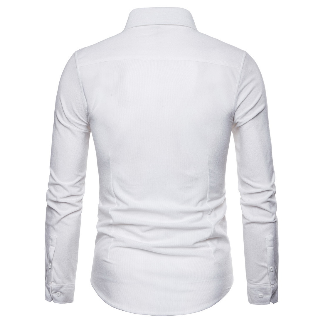 Camicia da uomo a maniche lunghe in velluto a coste casual_voghion.com