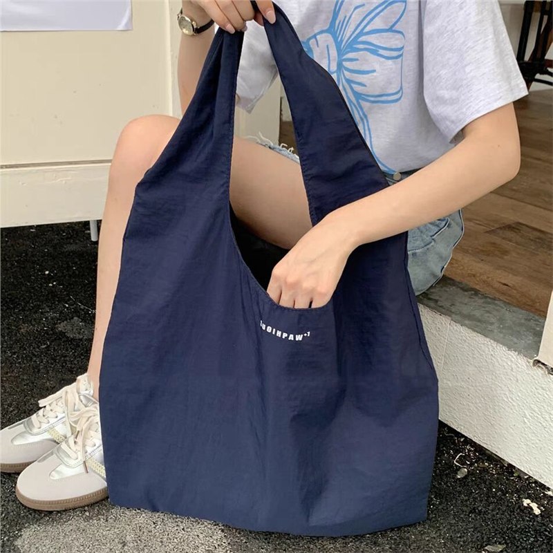 Widelia 여름 대형 쇼핑백 속건성 나일론 가방 핸드백 토트 백 여성용 대용량 숄더백
