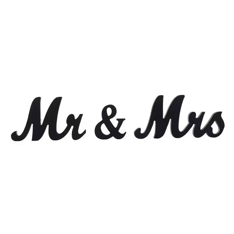 mr&mrs木质摆件  派对婚庆婚礼签到装饰英文字母拍摄道具|undefined