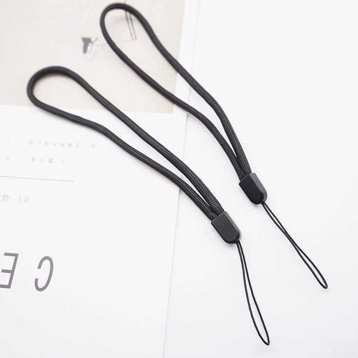 Черный гладкий нейлоновый мобильный телефон ремешок ручной ремень с камерой U диск ключ строп веревка яблоко x запястье короткий шнур