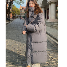 长款羽绒棉服女2024年新款男女情侣设计感面包服大码加厚棉衣外套