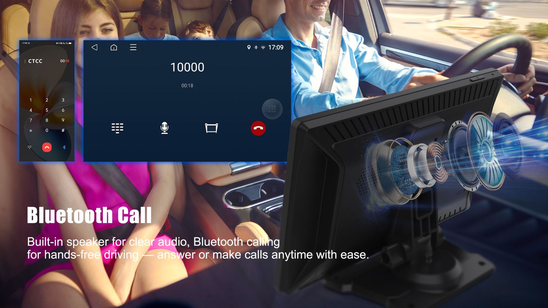 Foreign trade wholesale 9inch Android universal car central control screen car navigation system carplay portable screen dashcam