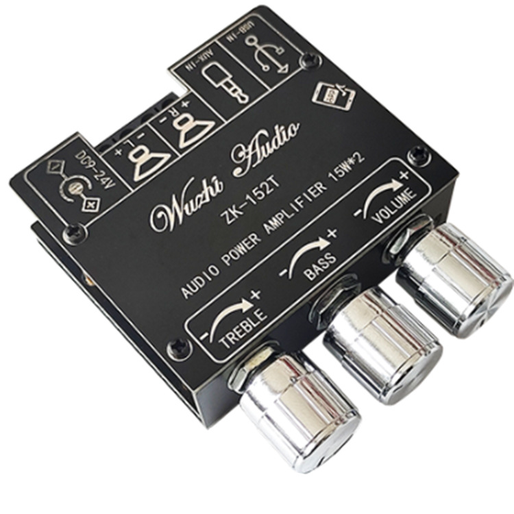 ZK-152T无线数字功放板模块2.0立体声双声道15W+15W带高低音调