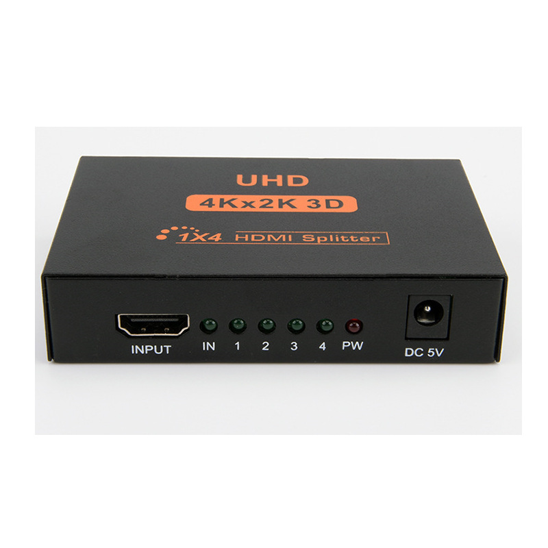 Distribuidor de video de fábrica uno-en-cuatro-out 4K HD HDMI divisor 1 minuto 4-out HDMI distribuidor un minuto dos