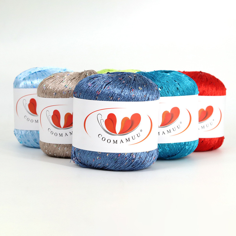 Factory direct supply 50g flash sequin blended yarn sequin thread hand-woven wiring characteristic thread wool ball Factory direct supply 50g flash sequin blended yarn sequin thread hand-woven wiring characteristic thread wool ball