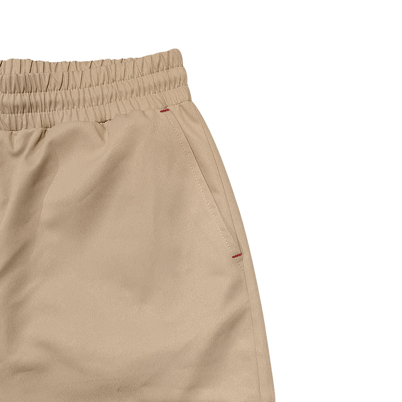 Herrenbekleidung Gewebte Stoffhose mit Kordelzug und mehreren Taschen, einfarbig, lässige Arbeitshose_voghion.com