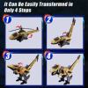 Electric transformer, airplane, dinosaur, lightweight toy with music, 2 in 1