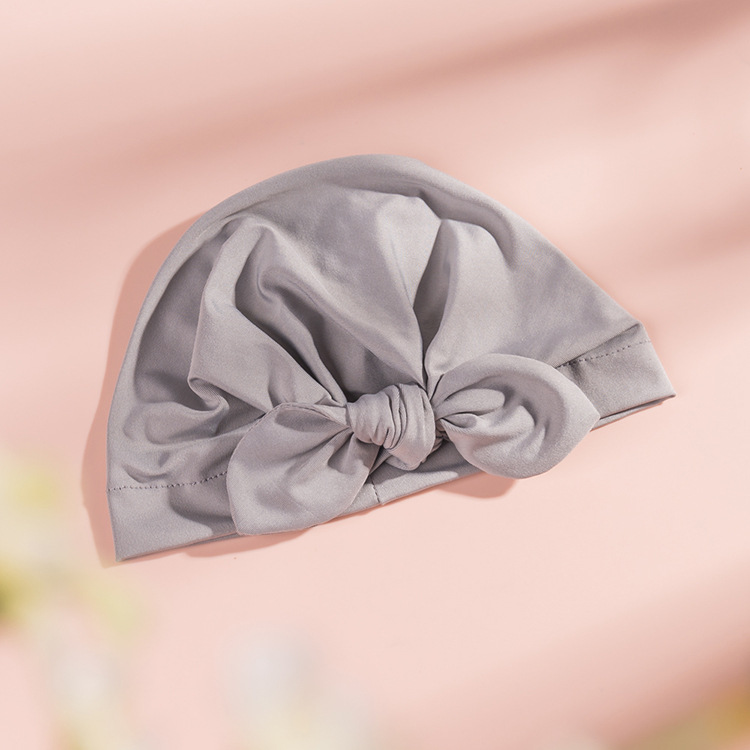 Fashion Solid Color Knotted Rabbit Ear Baby Hat display picture 9