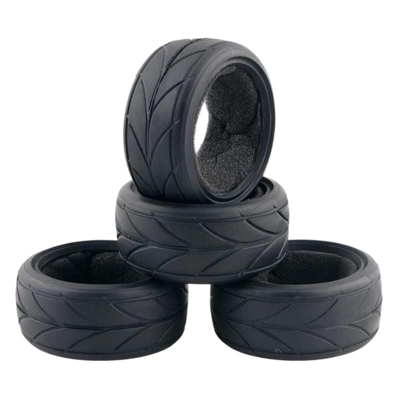 Neumático de carreras plano para coche modelo 1/10, adecuado para neumáticos de carreras callejeras ARRMA HSP TRAXXAS.
