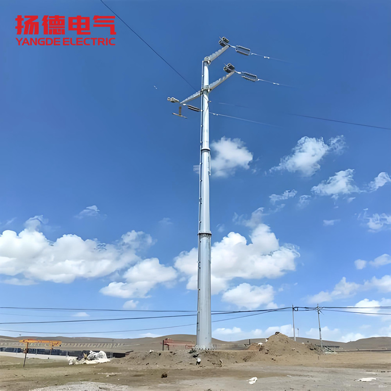 电力钢管杆电力杆高压线路输电钢杆塔单双回路钢管塔电线杆单管塔