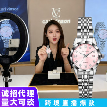 网红直播装饰石英跨境手表 夜光防水小众轻奢女士手表一件代发