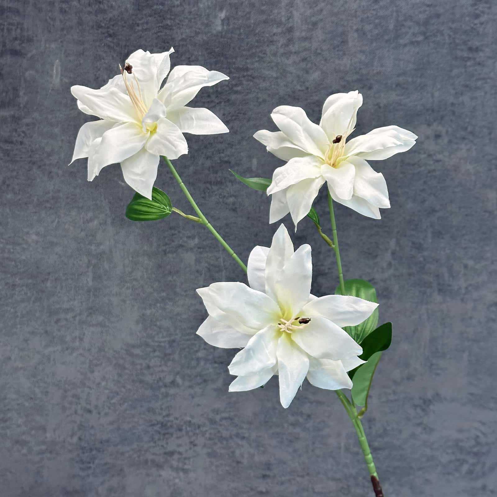 Impresión de flores de simulación 3 cabezas lirios decoración del hogar decoración de bodas decoración de flores falsas al por mayor