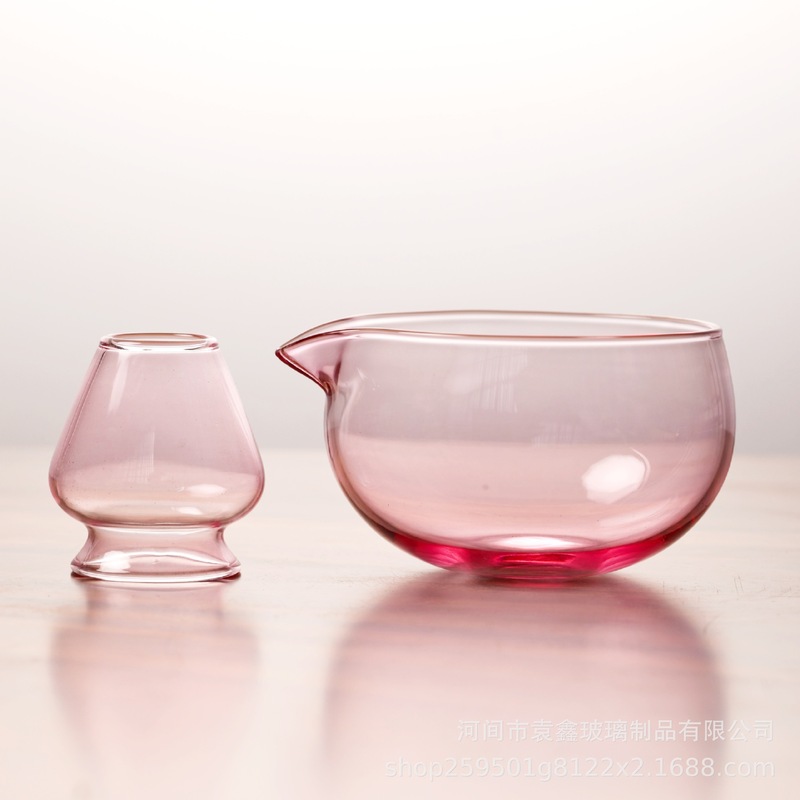 跨境专供宋代茶筅抹茶百本立点茶筅工具出口玻璃抹茶碗|undefined
