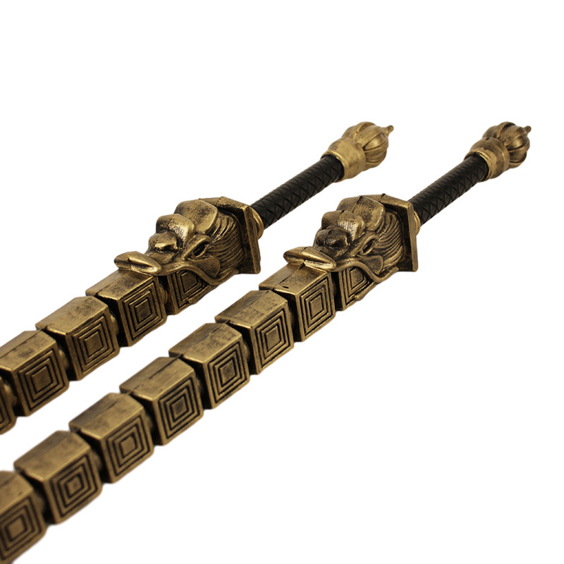 古代兵器隋唐英雄秦叔宝武器秦琼双月锏cos手办道具橡胶玩具摆件-阿里巴巴