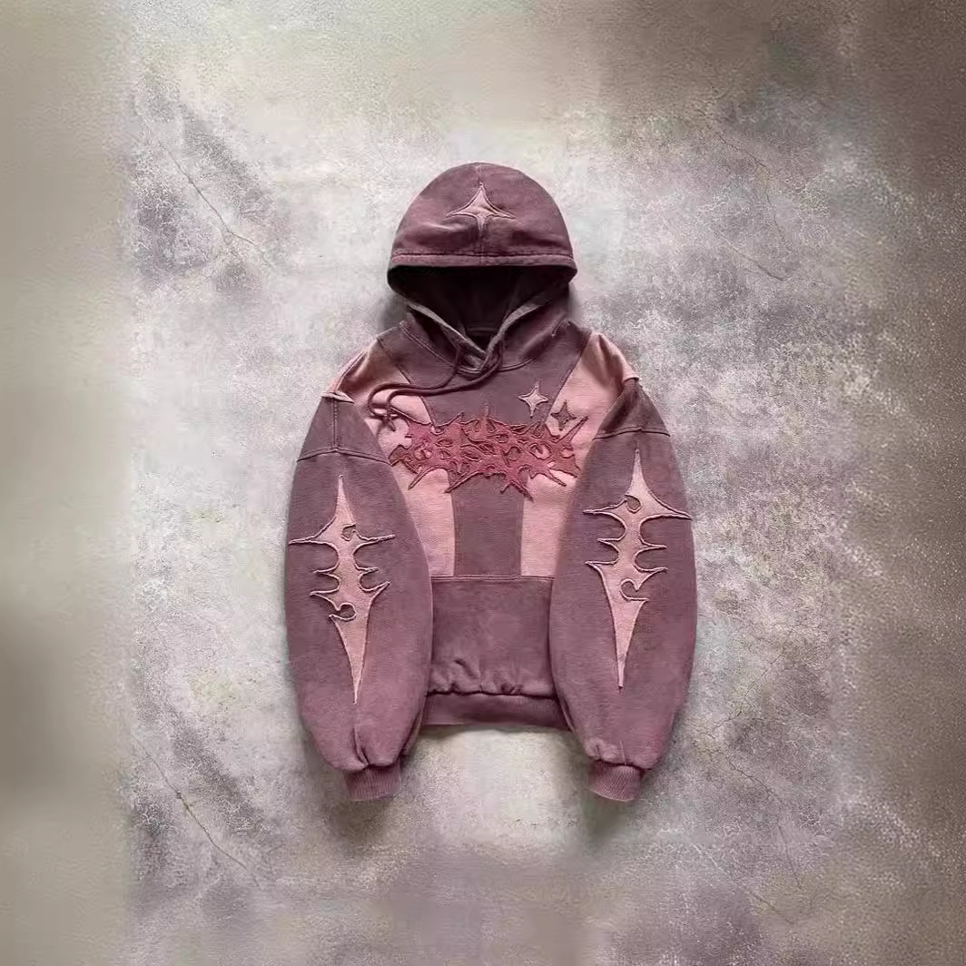 Herrenbekleidung Collage Hoodie neuer Stil Trend Unisex lockerer Pullover_voghion.com