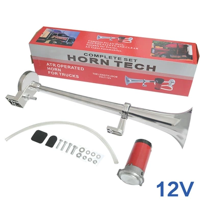 Truck single tube air horn whistle train horn 17inch12V 150dB motor airhorn zinc alloy (Car horn/tweeter) - 12v