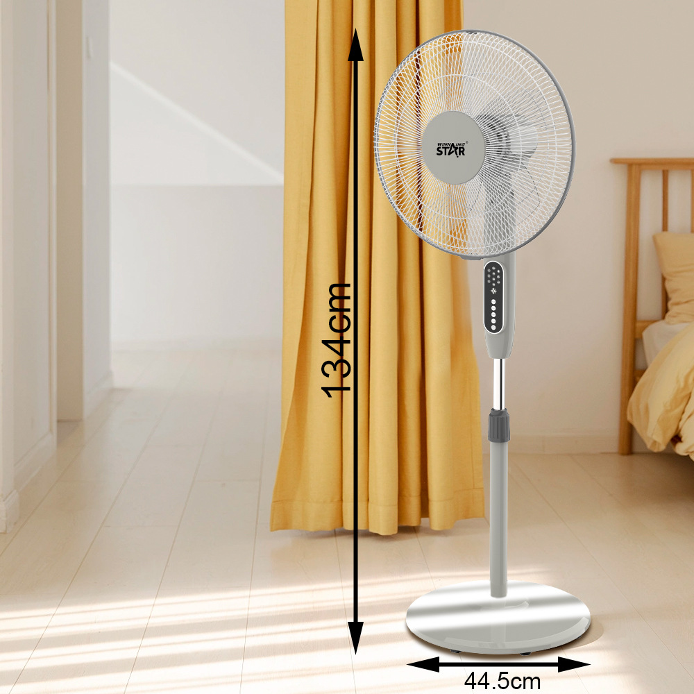 Winningstar transfronteriza Venta caliente estándar europeo británico 16 pulgadas hogar 50W sacudiendo la cabeza ventilador de piso portátil